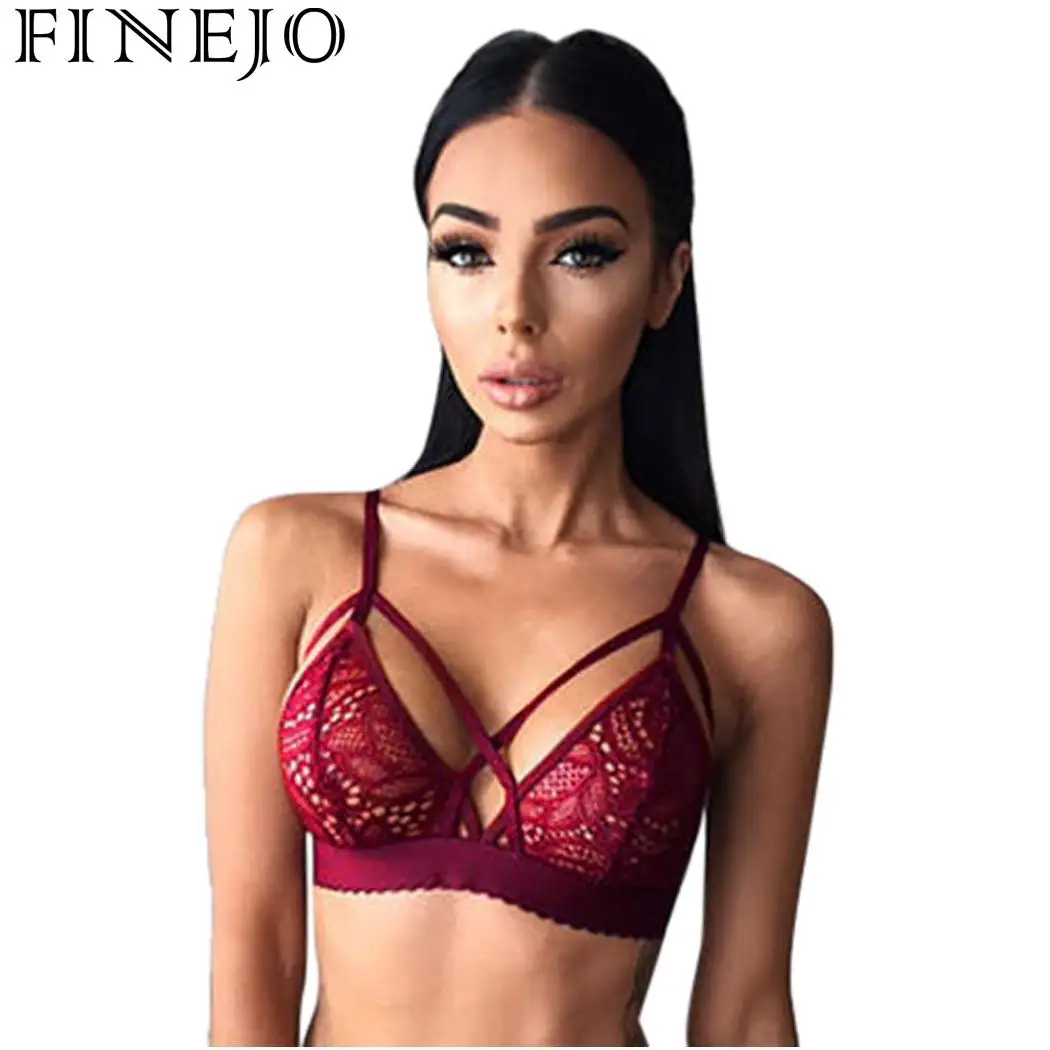 Новинка Модный женский прозрачный кружевной бюстгальтер с цветочным принтом на