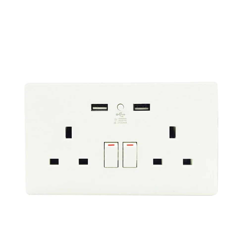 Dual USB зарядное устройство голос управление Великобритания Plug Розетки Wi Fi адаптер