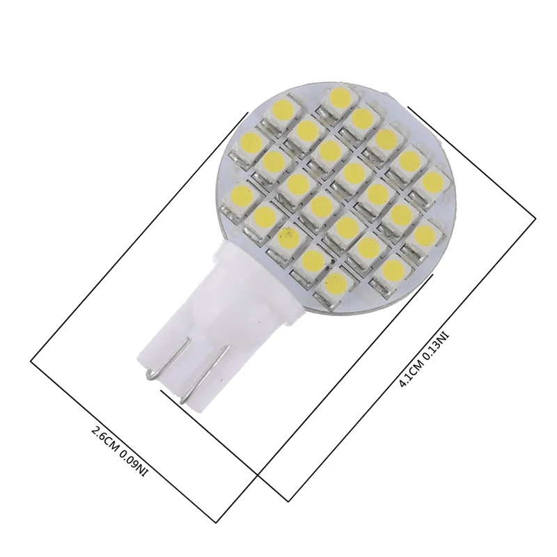 20 шт./компл. супер яркий DC 12 V 624LM 4 8 W T10 3528 24SMD белый ПВХ интерьер Светодиодный