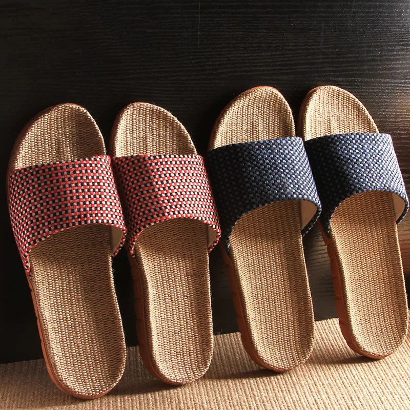 Suihyung женские льняные тапочки домашняя обувь Нескользящие домашние с открытым