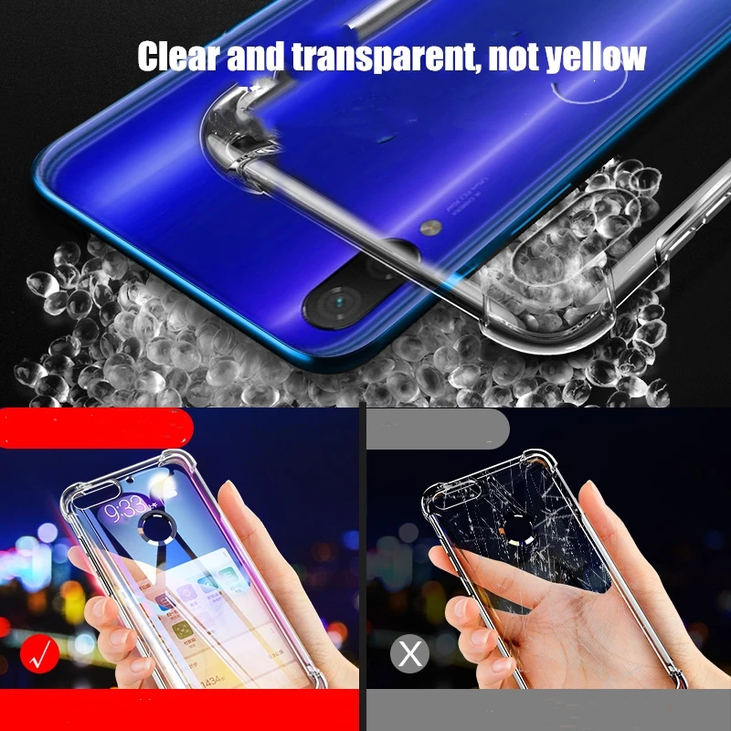 Противоударный мягкий ТПУ чехол для Samsung A70 A50 A40 A30 A20 A10 M20 M10 S10 S9 S8 Plus J4 J6 A6 A8 A9 A7 2018 с