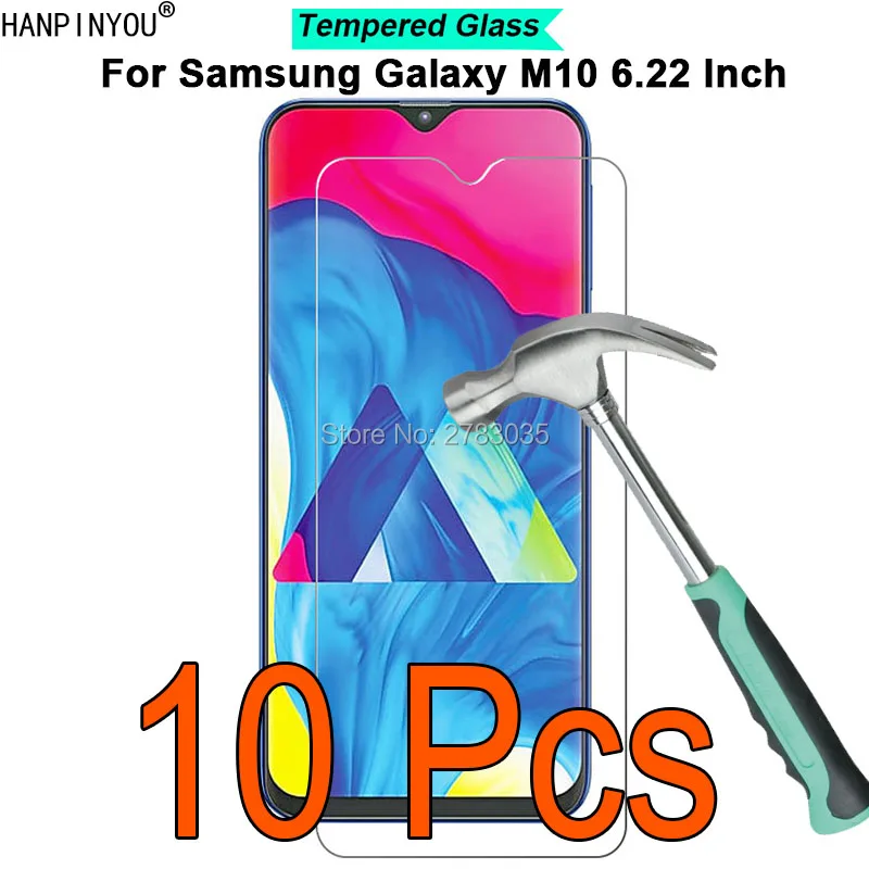 

10 Pcs/Lot For Samsung Galaxy M10 6.22" New 9H Hardness 2.5D Ultra-thin Toughened Tempered Glass Film Screen Protector Guard