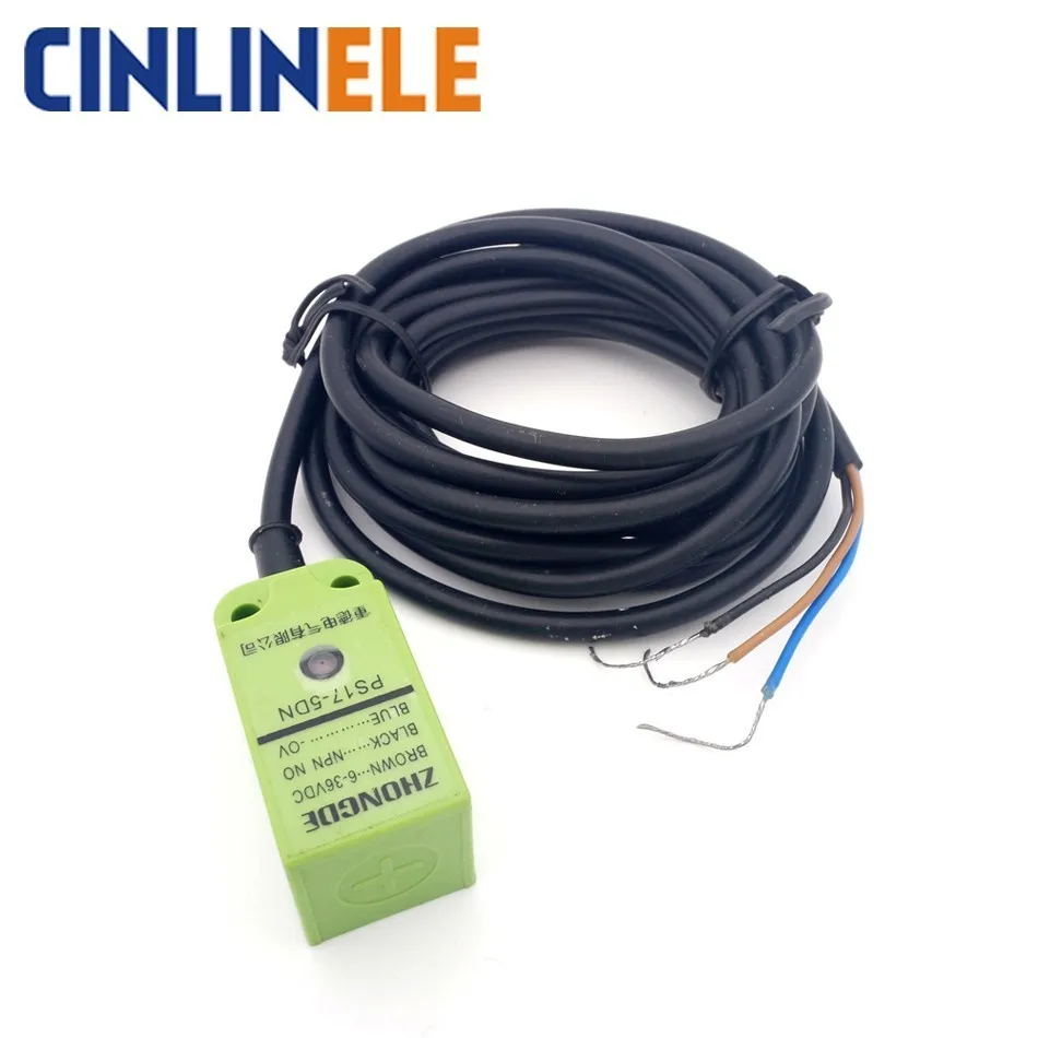 

PS17 5mm Sensing Metal Cube Shell Inductive Screen Shield Type Proximity Switch Sensor