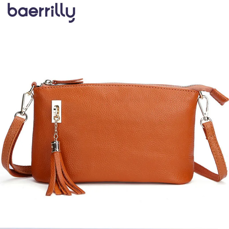 

Tassels Woman Zipper Satchel Genuine Leather Crossbody Bag For Women Cowhide Women Shoulder Bag Long Clutch Bags Bolsa Feminina