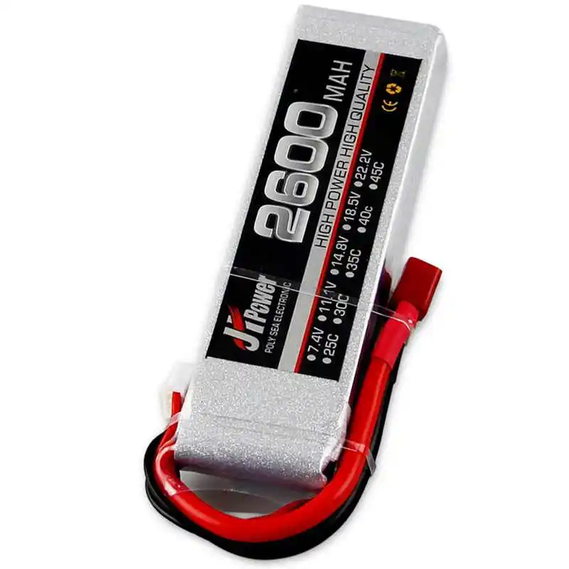 LEORY JH Lipo RC Автомобильная батарея 2600mah 7 4 v 2s 25c T/TX60 вилка для 1/10