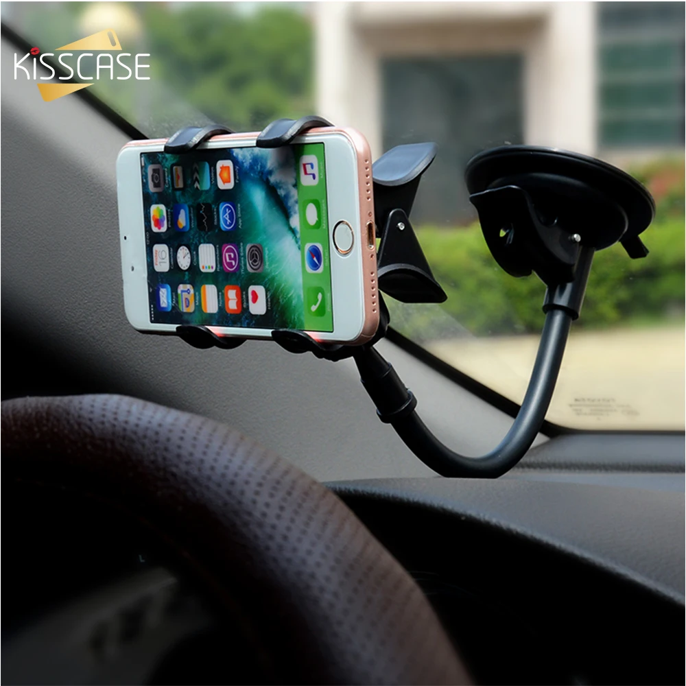 KISSCASE Universal Car Phone Holder 360 Rotation Suction Cup Navigation GPS Stand For Mobile Support | Мобильные телефоны и