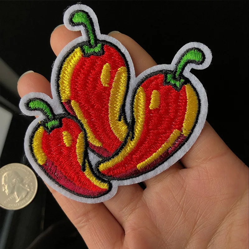 Милые овощи перец Кале DIY украшения одежды наклейки Kawaii Вышивка Аппликации