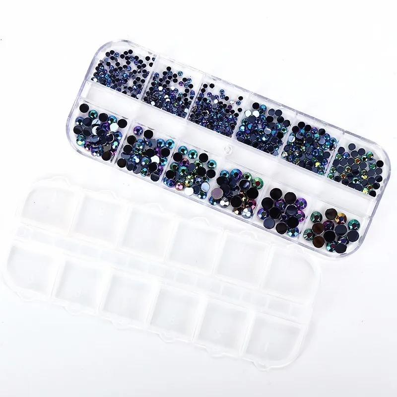 Blueness1Box Красота 3D Акриловый Дизайн ногтей драгоценные камни Кристаллы Стразы для