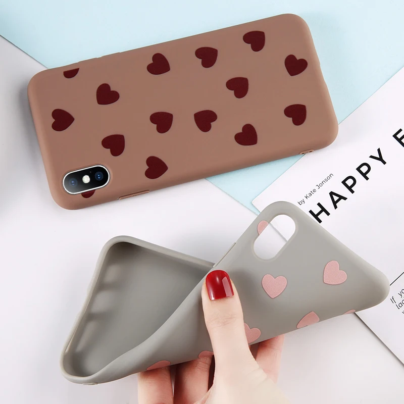 Чехол для телефона Moskado iPhone 6 6S 7 8 Plus X XR XS Max простой мягкий чехол из ТПУ с милым