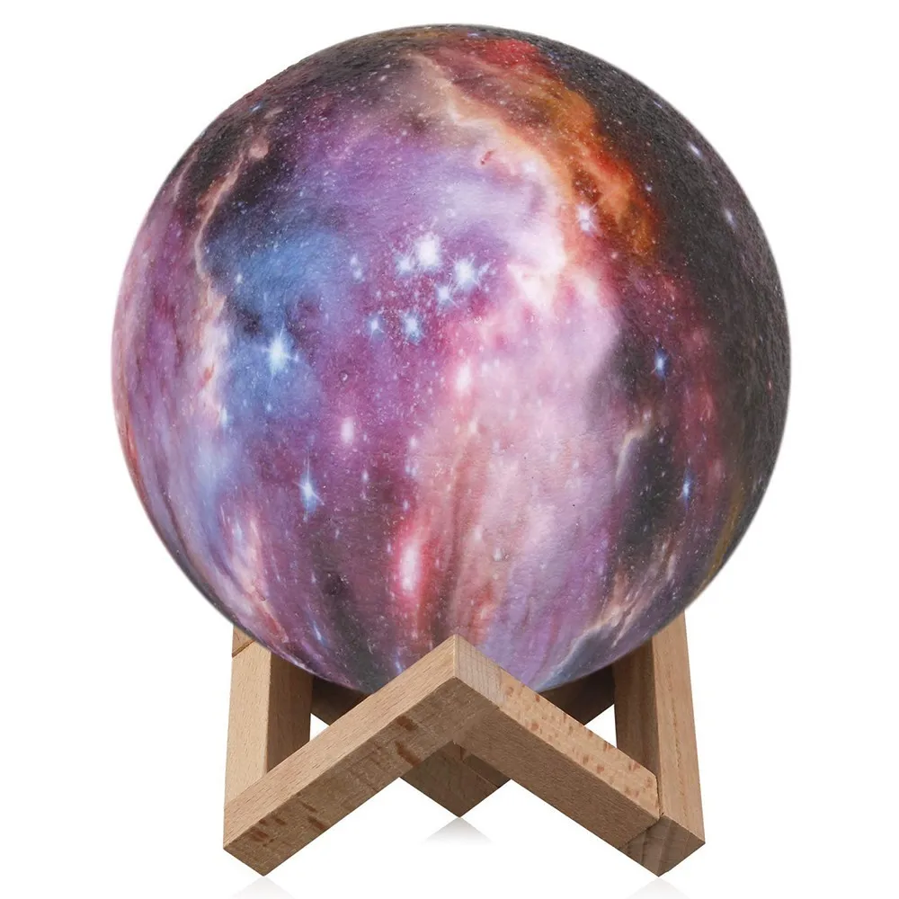 Дропшиппинг 3D принт звезда луна лампа красочное изменение сенсорный домашний