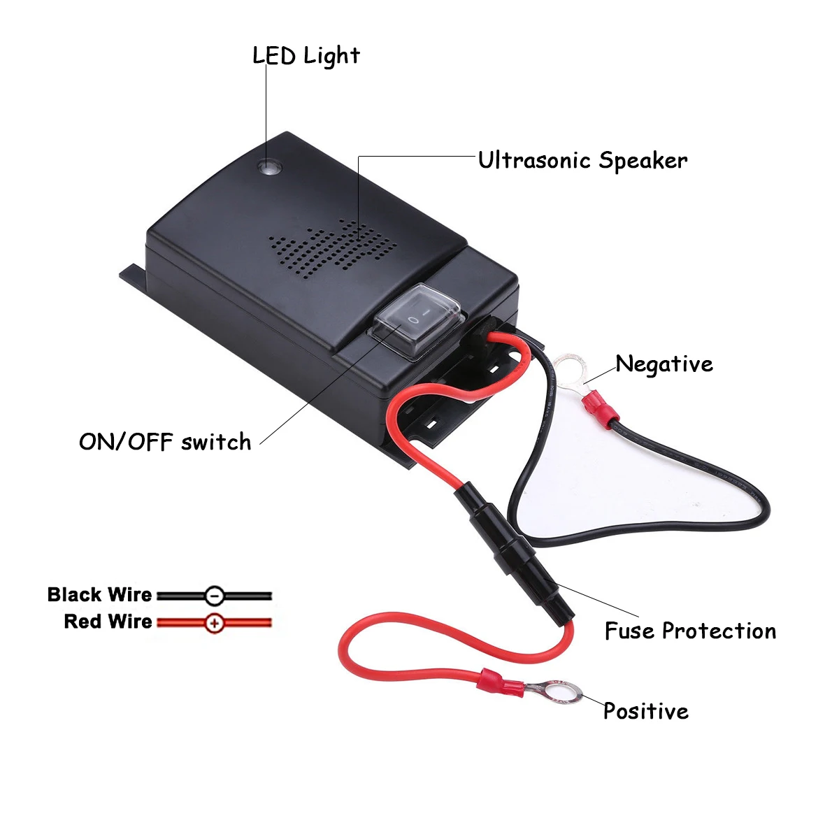 

DC 12V Multifunction Home Car Ultrasonic Pest Mouse Rat Animal Repeller Deterrent Waterproof for Vehicle Car Truck House Garage