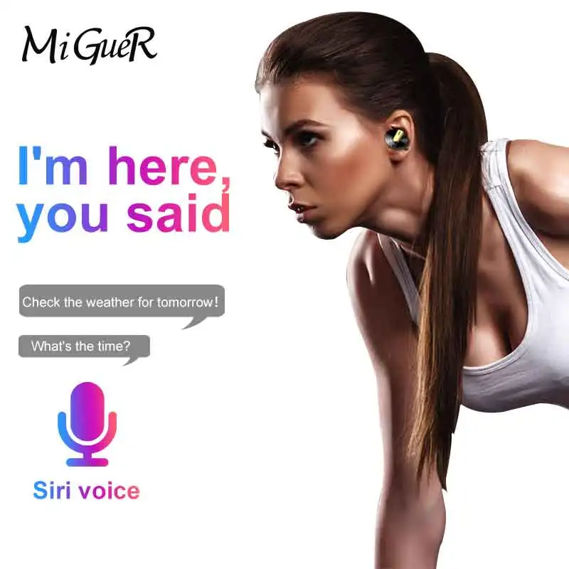 Q3 Mini Stealth TWS True Wireless BT5.0 Bluetooth двойной наушник HiFi DSP шумоподавление Siri HD Call Carry 1800mAh