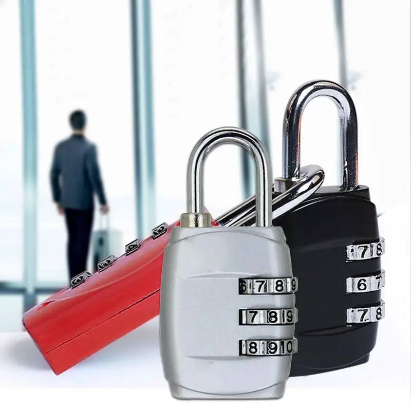 Чемодан с тремя цифрами и паролем комбинированный чемодан висячим замком