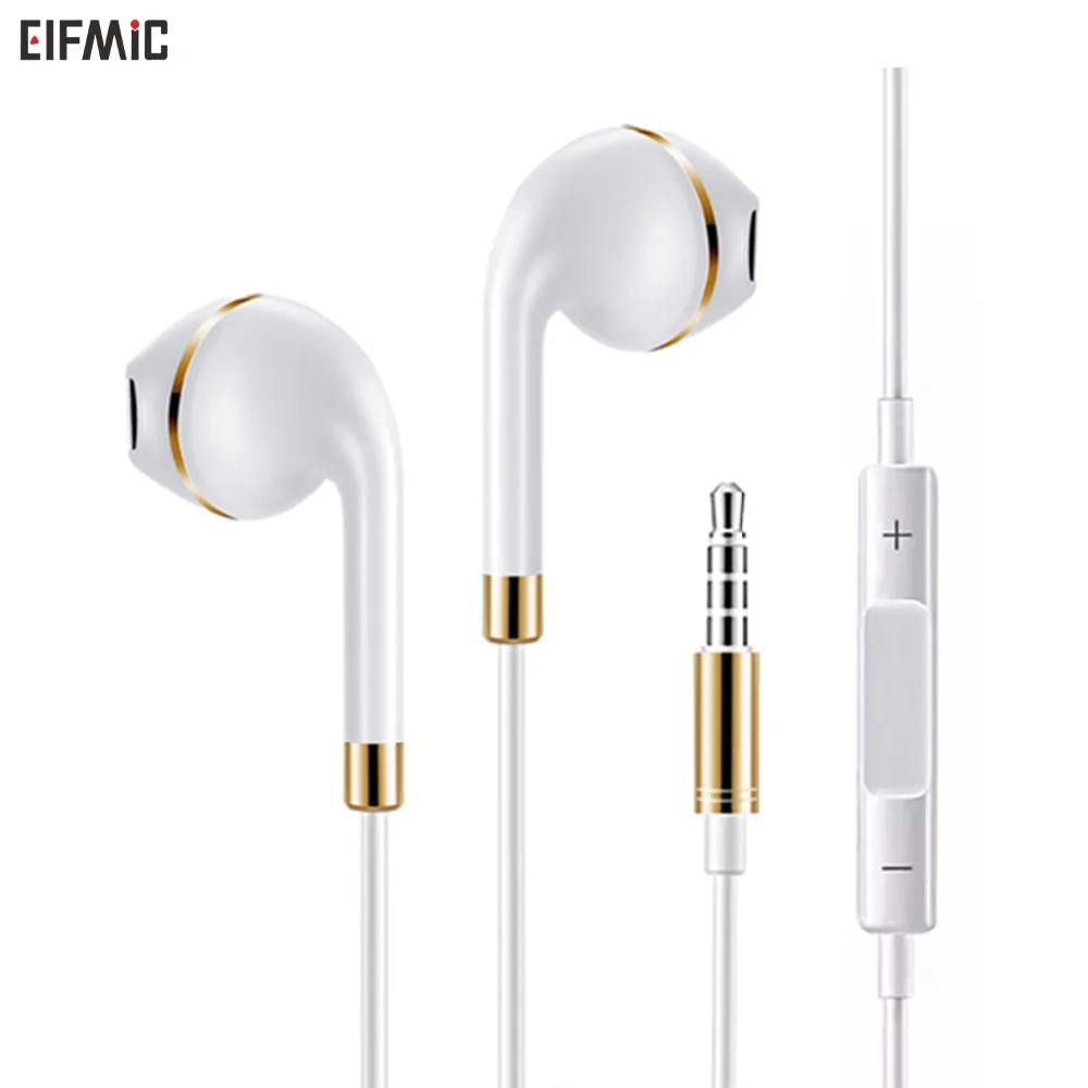 Оптовая продажа ELFMIC 3 5 мм проводной вакуумные наушники для iphone xiaomi samsung huawei с