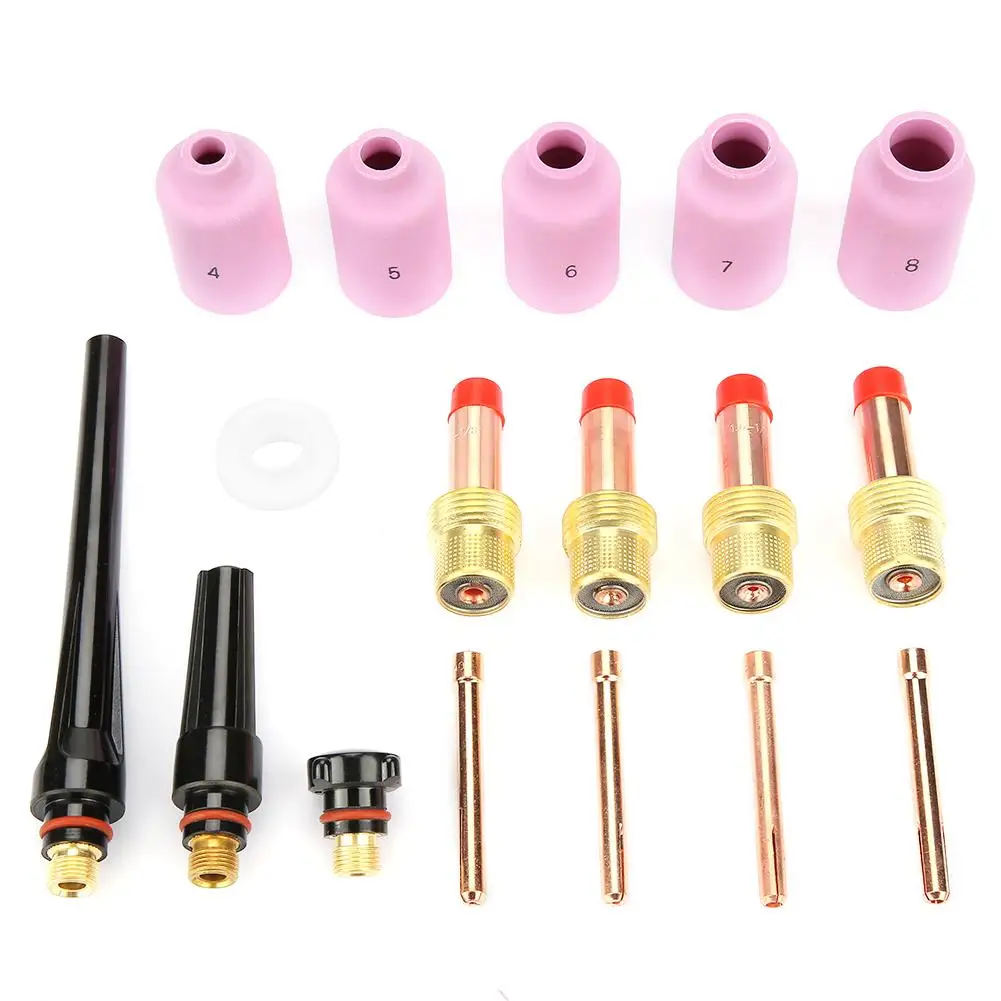 17pcs/set WP 17 18 26 Series TIG Welding Torch Consumables Accessories Torches New | Инструменты