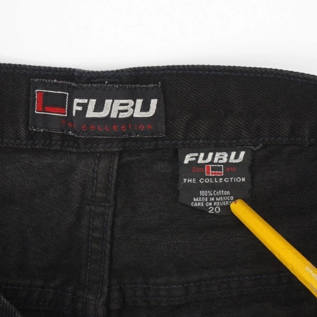 FUBU коллекции джинсы черные джинсовые женские Sz20 32x31 |