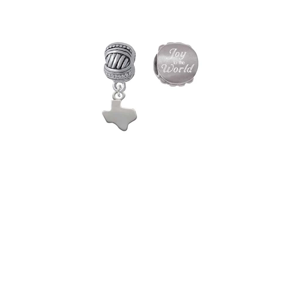 Silvertone Mini Texas Joy to the World Charm Beads (набор из 2)| |