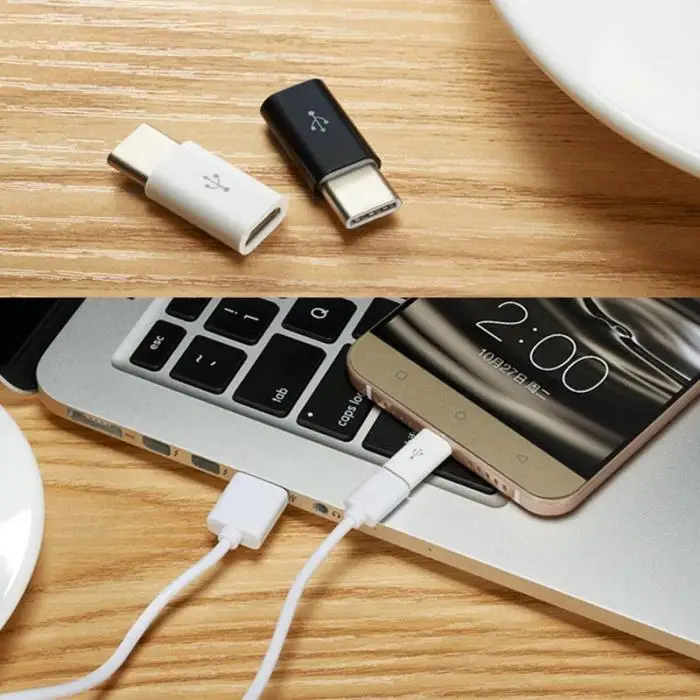 Переходник с Type C папа на Micro USB мама для Xiaomi Mi A1 Oneplus Samsung S8 S9 Plus P20 зарядный кабель