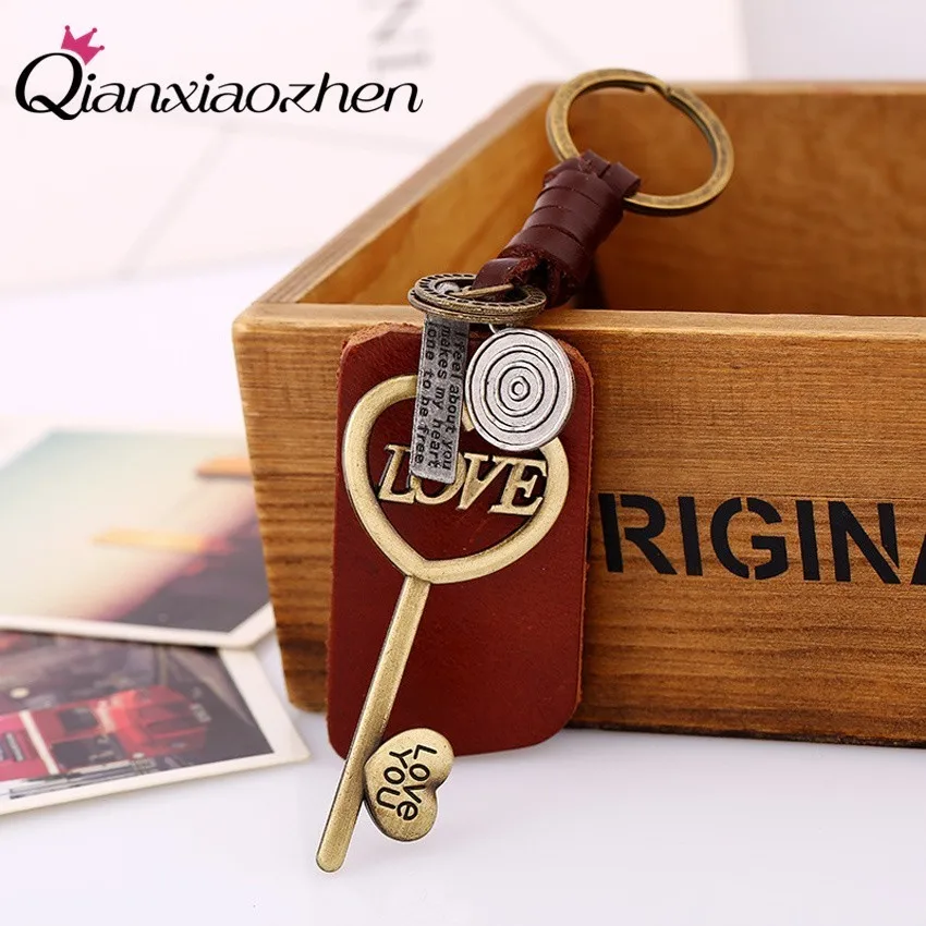 Qianxiaozhen Love Key Keychain Wedding Favors And Gifts For Guests Souvenirs Birthday Gift Boyfriend Present | Дом и сад