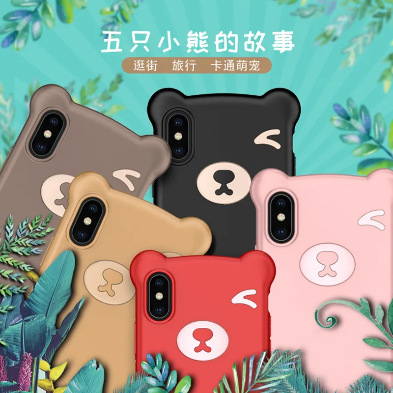 For OPPO R15 Pro R17 Find X Cute Bear Soft Phone Case |
