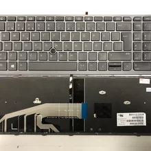 Шведская клавиатура с подсветкой для ноутбука HP ProBook 450 G3 455 470 black