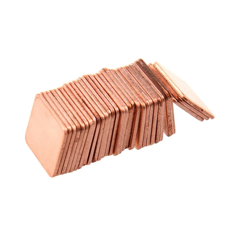 Теплоотвод медные прокладки для ноутбука GPU CPU VGA 30 шт 15 мм x мм| |