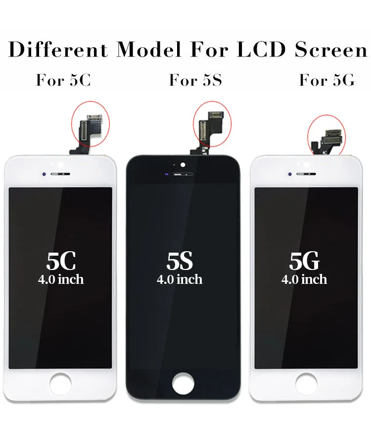 Для Apple iPhone 5 5S 5C ЖК дисплей сенсорный дигитайзер экран Замена черный/белый для iphone