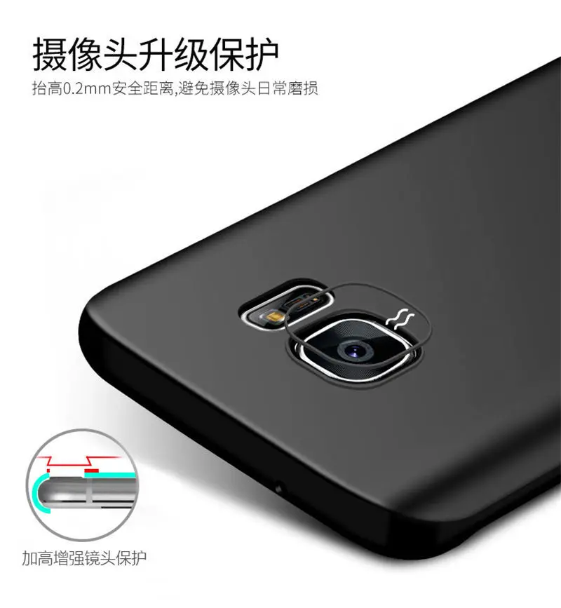 Матовый чехол для Samsung Galaxy A3 A5 A7 J7 J5 J3 2016 2017 J2 prime S6 S7 edge S8 plus Note 8 C5 C9 Pro мягкий