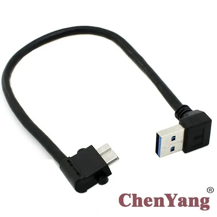 Chenyang Micro 10Pin прямоугольный под углом 90 градусов USB 3 0 кабель 20 см для сотового