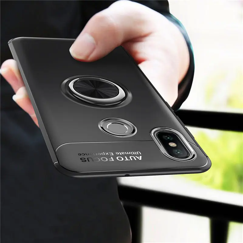 Xiaomi Mi 8 Lite Case Mi8 Cover Colored Soft Silicone TPU Skin for Magnetic Car Holder Ring Cases | Мобильные телефоны и