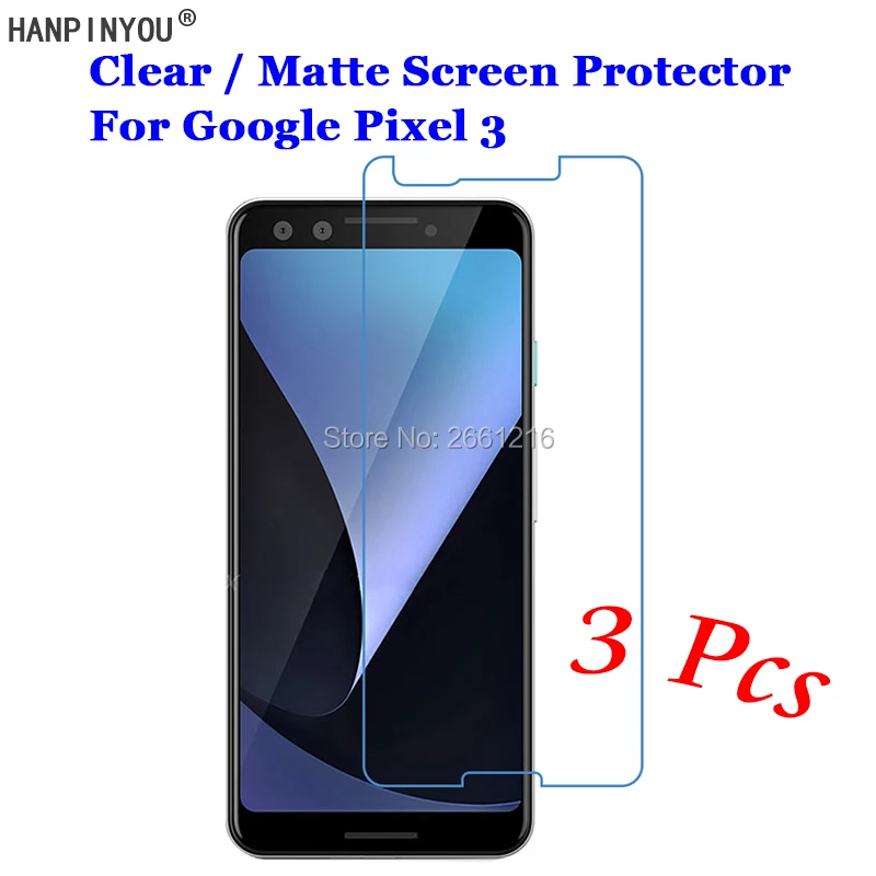 3 шт./лот для Google Pixel 3xl/Pixel3 XL Новый HD прозрачный/антибликовый матовый передний