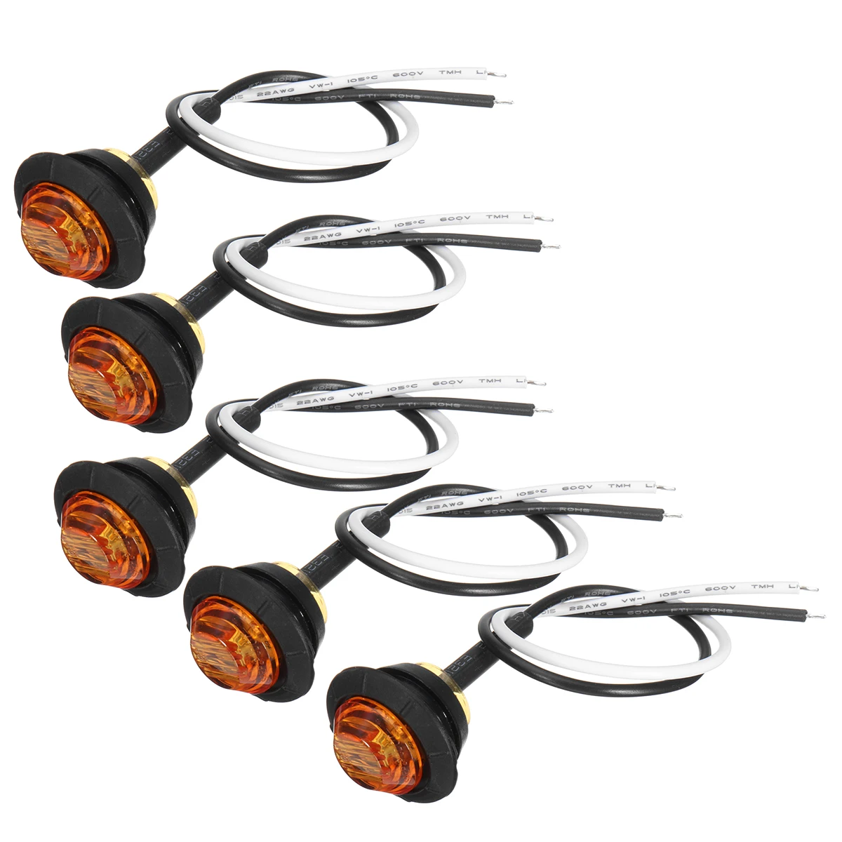 10 шт. 12 в супер яркий грузовик янтарно желтый Водонепроницаемый светодиодный