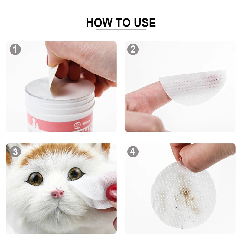 Влажные салфетки для ухода за домашними животными 100 шт./бутылка|Подгузники| |