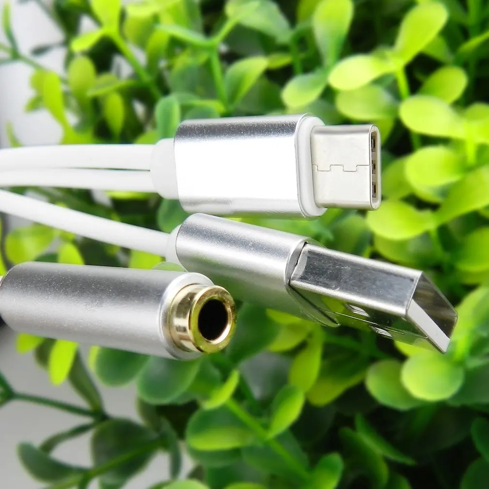 Type C USB до 3 5 мм аудио наушники кабель адаптер для зарядки 2 в 1 Тип Jack