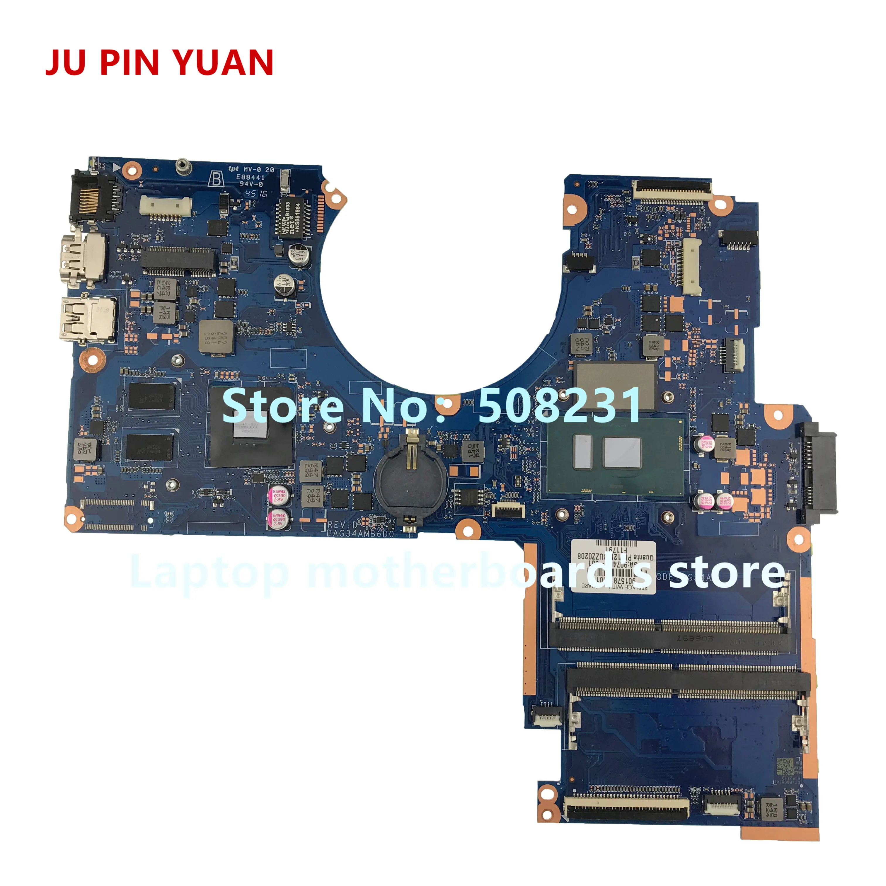 

901578-001 901578-601 G34A DAG34AMB6D0 для ноутбука HP PAVILION 15-AU 15T-AU, материнская плата для ноутбука 940MX 2 Гб i5-7200U, полностью протестирована