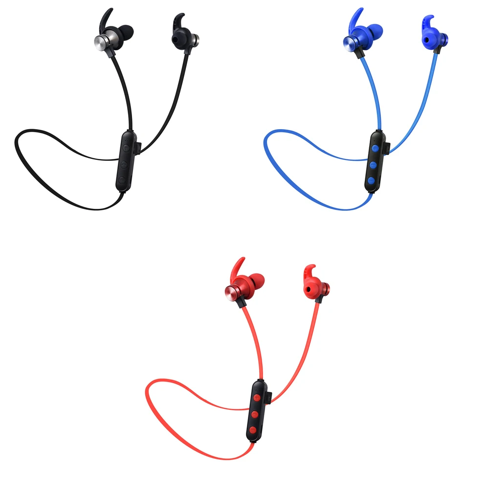Беспроводной наушники 4 2 Bluetooth Спорт стерео магнитные Универсальные С микрофоном