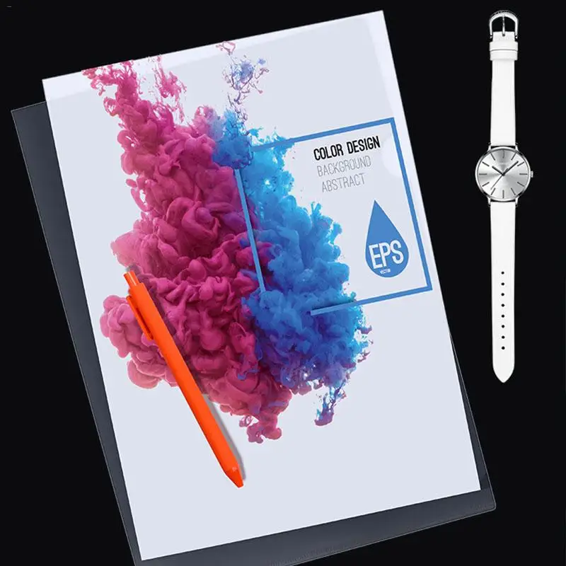 Высокое качество пластиковая папка l образный 50 шт. прозрачный файловый менеджер