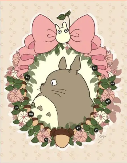 Алмазная вышивка сделай сам животные алмазная кристалл Тоторо кот мозаика аниме