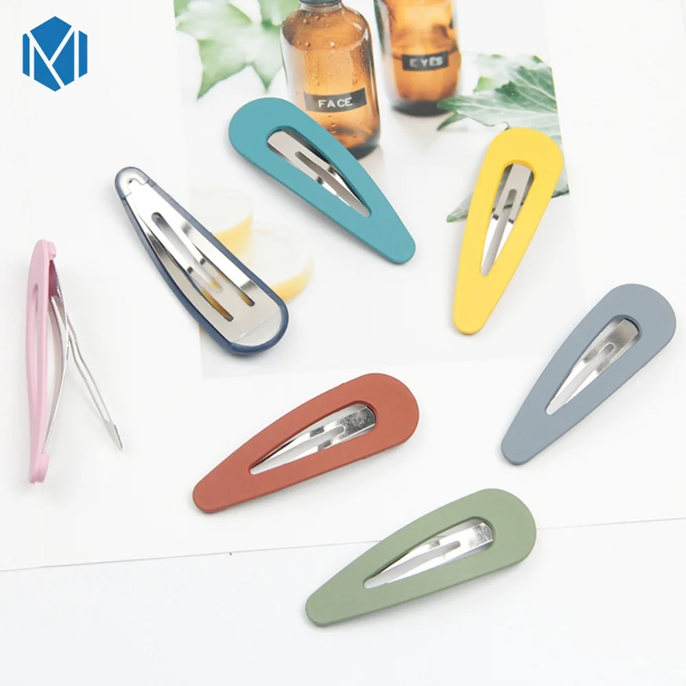 MISM 1 Pair Women Fashion Girls Candy Hair Clips Scrub Geometric Hairpins Barrettes Headbands Accessories BB Headwear |