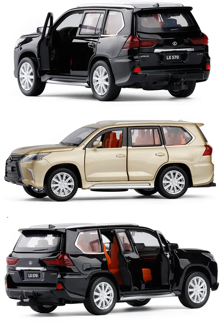 3 вида стилей модель автомобиля 1:32 Lexus Lx570 внедорожник сплав игрушки для детей