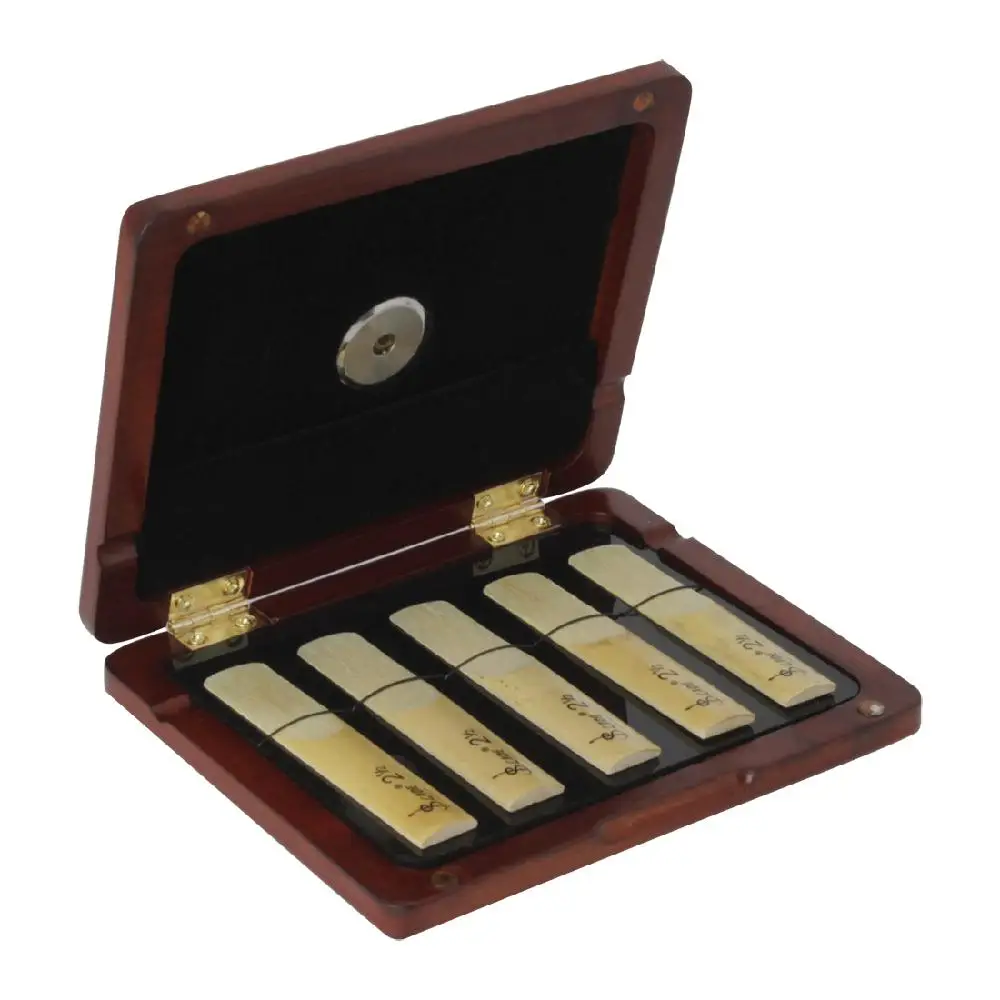 SLADE саксофон Sax кларнет Профессиональный деревянный Oboe Reed Box 5 Reeds с гигрометром