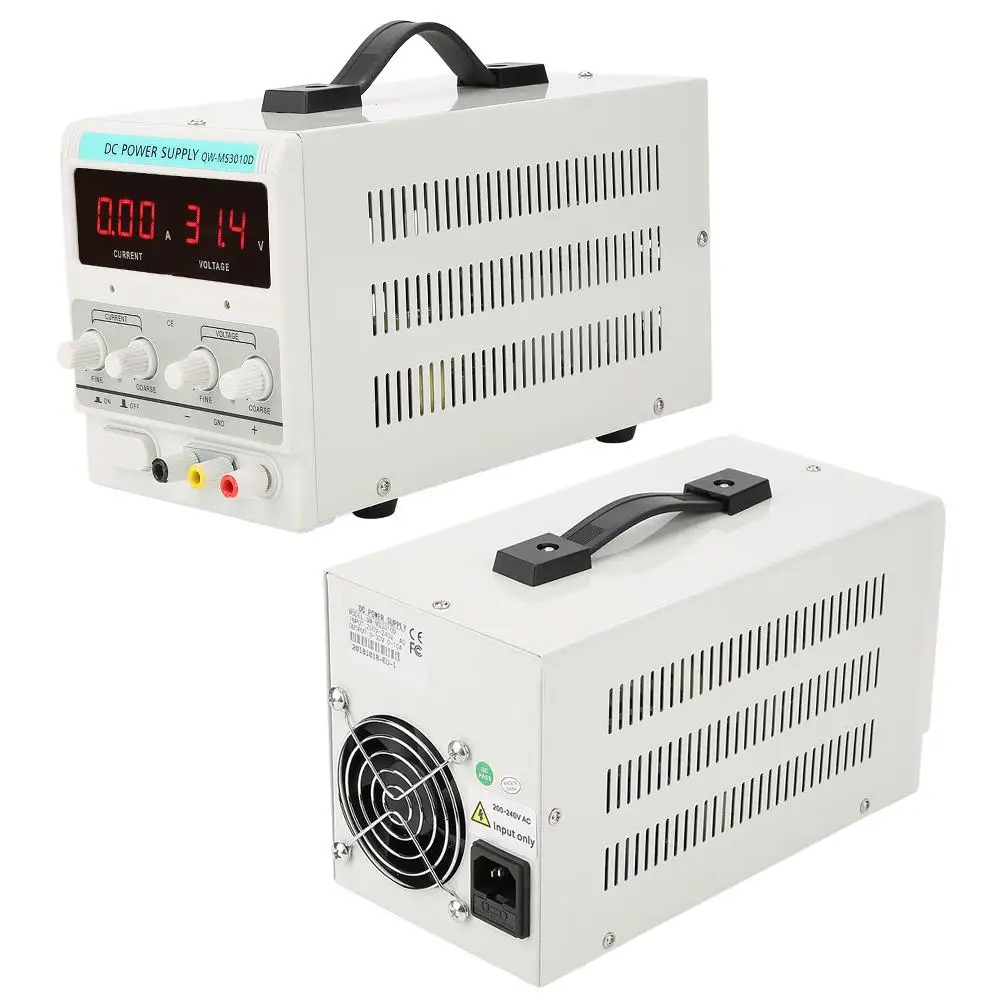 Регулируемый цифровой источник питания постоянного тока 30 В 10 А со светодиодный