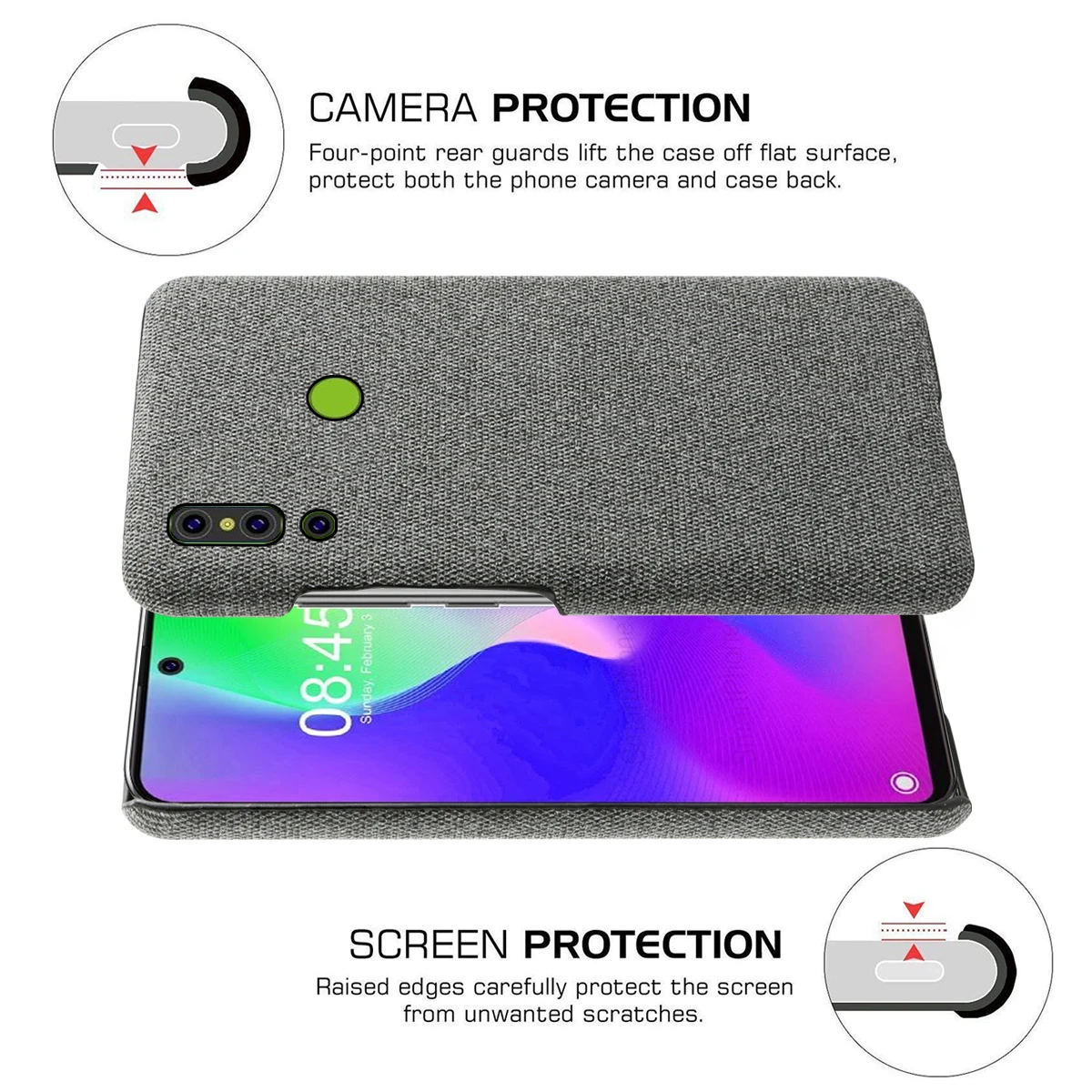 for Xiaomi Pocophone F1 Mi 9 SE Explore Case Ultra Thin Hard PC Woven Fabric Cloth Slim Cover For Redmi Note 7 Pro 8 GO |