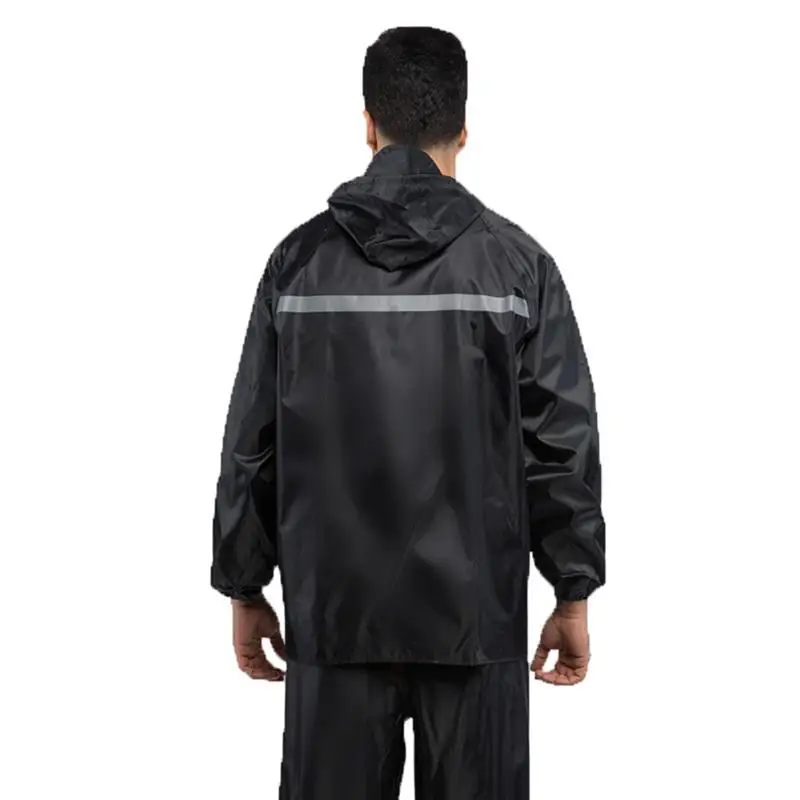 Two-piece Raincoats Eleastic Reflective Portable Rain Poncho Rainwear for Adults Men Women | Дом и сад