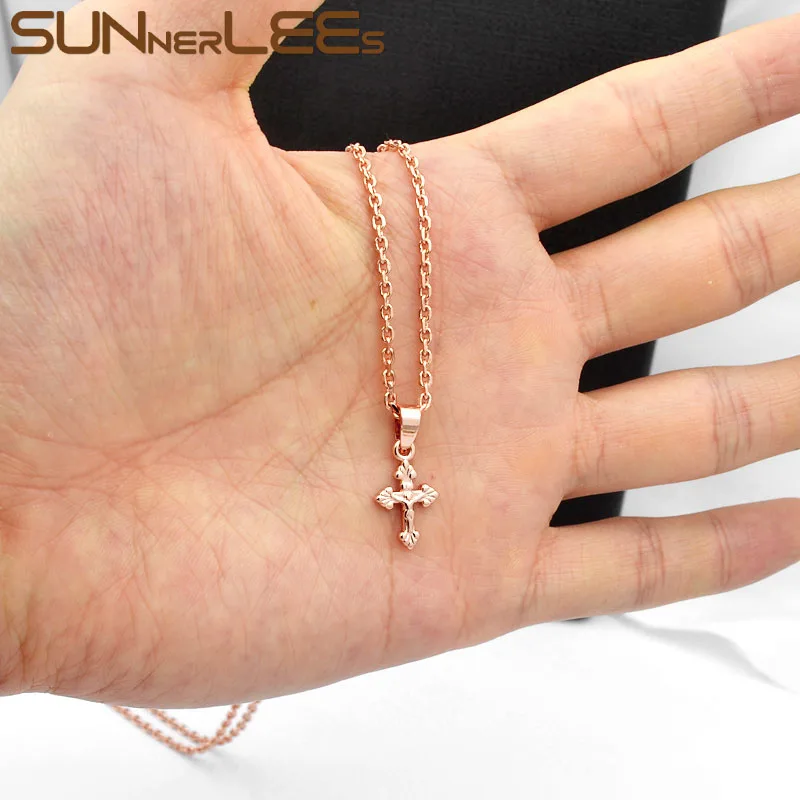 SUNNERLEES модные ювелирные изделия с крестом Иисуса Христа подвеска ожерелье
