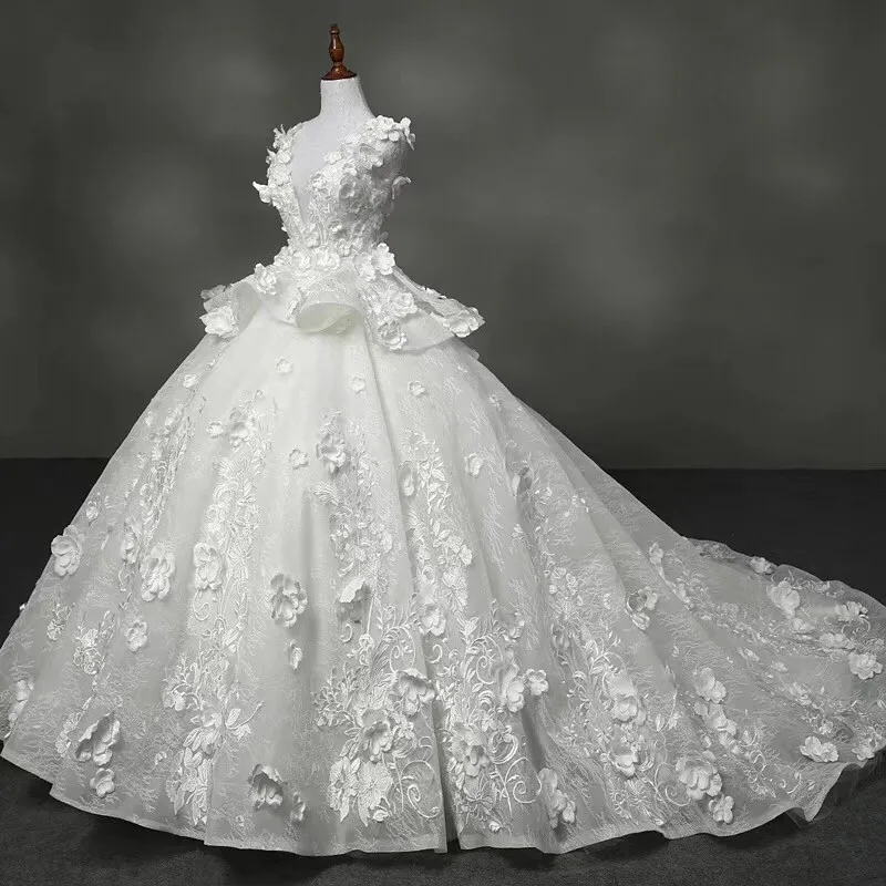 Vivian's Bridal роскошное свадебное платье принцессы с 3d цветочной аппликацией