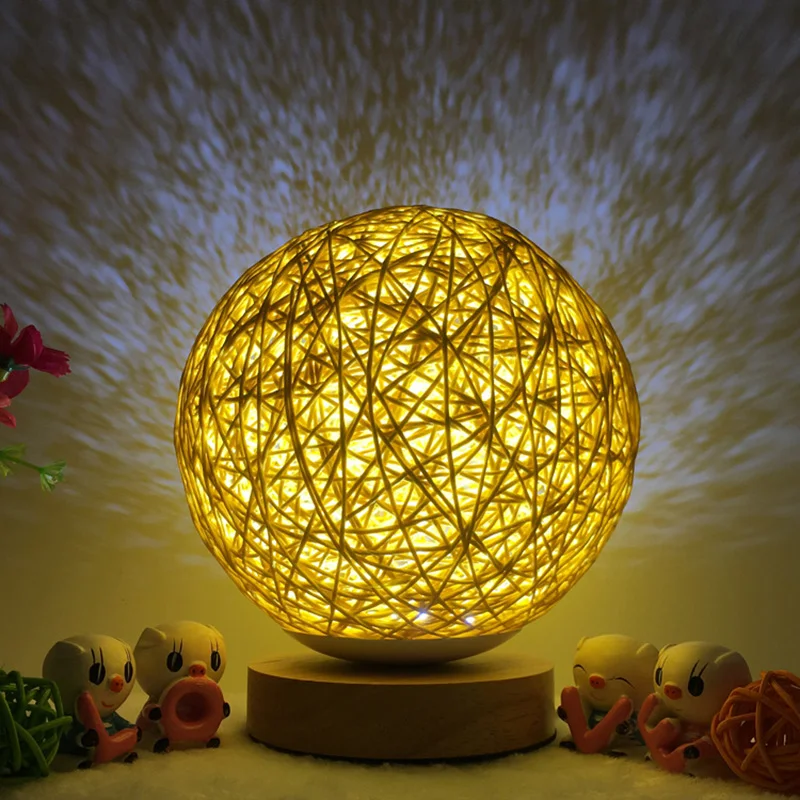 USB светодиодный Настольный светильник прикроватный украшение для спальни ночник