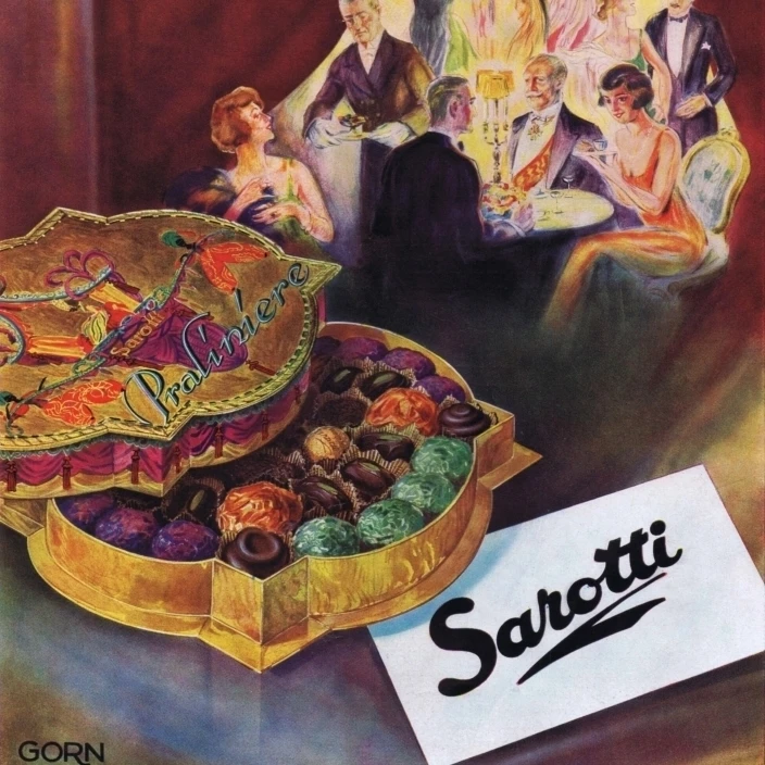 Объявление для Sarotti Chocolate Berlin 1926 постер печать Мэри Эванс Jazz Age Club Collection