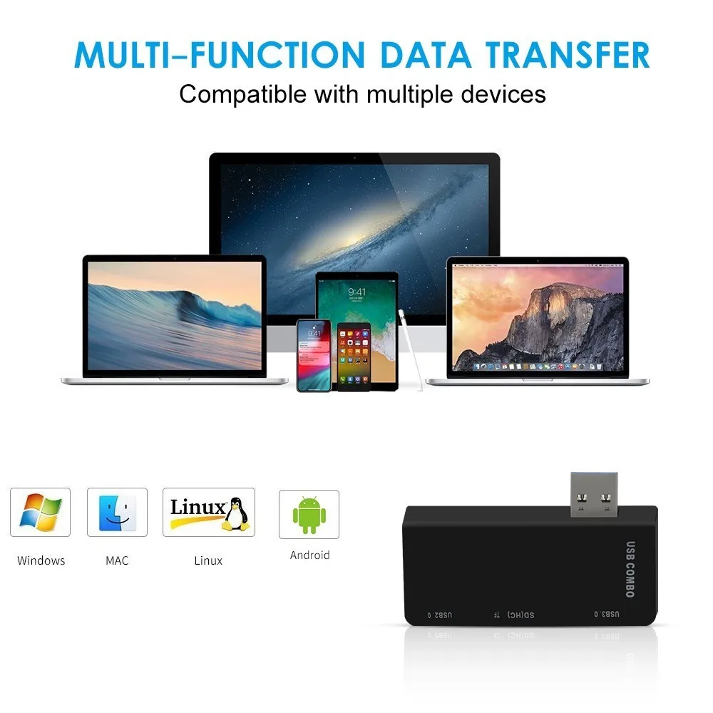 CHYI Multi Hub адаптер для USB 3 0 + 2 SD TF Card Reader Micro Charge Port сплиттер Microsoft Surface Pro|USB-хабы| |