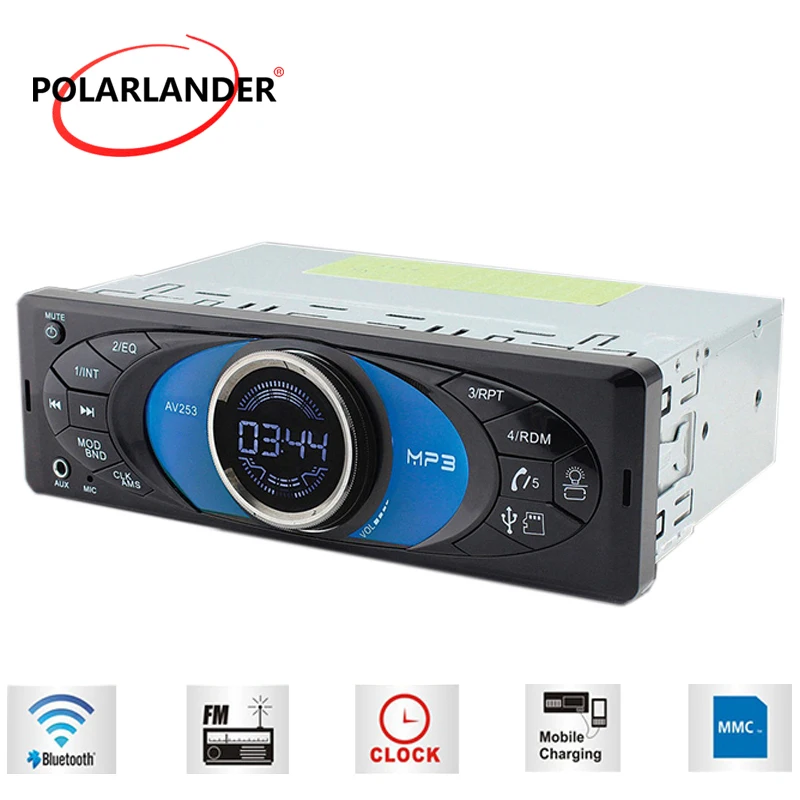 Авто MP3 USB TF AUX FM AM автомобильный радиоприемник с Bluetooth 2 5 дюймов Автомобильный